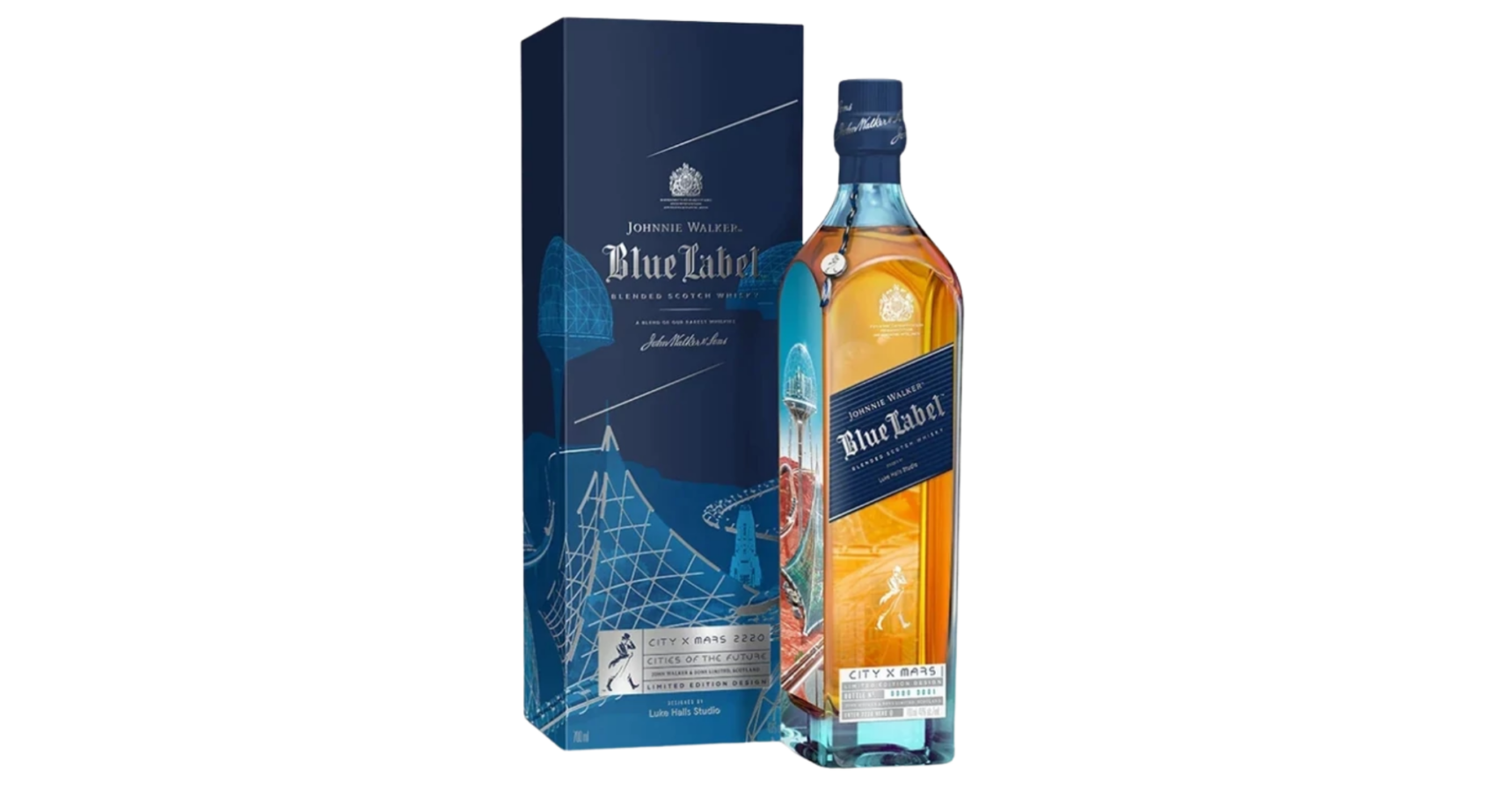 Johnnie Walker Blue Label Whisky (City Mars Edition) (0,7L|40%)