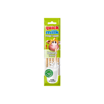 QUICK MILK ÍZESÍTETT SZÍVÓSZÁL banán (5X6 G)