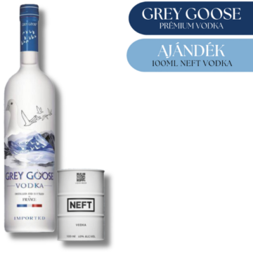 Grey Goose vodka + ajándék kis hordós NEFT csomag