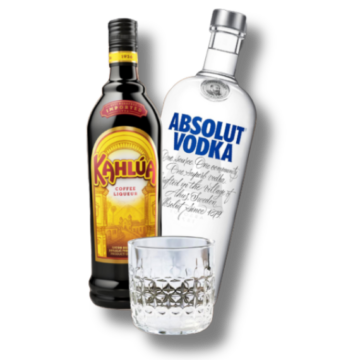 White Russian Cocktail csomag pohárral