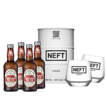 NEFT vodka &amp;amp; Fentimans Ginger Beer csomag ajándék NEFT pohárral