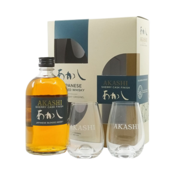 Akashi Blended Sherry Cask Finish whisky DD 2 pohárral (0,5L | 40%)