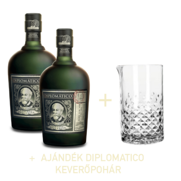 Diplomatico Reserva Exclusiva Rum &amp; Ajándék Diplomatico Keverőpohár