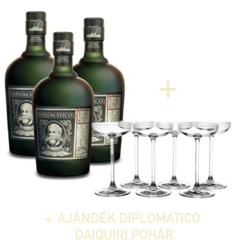 Diplomatico Reserva Exclusiva Rum &amp; Ajándék Diplomatico Daiquiri Pohár