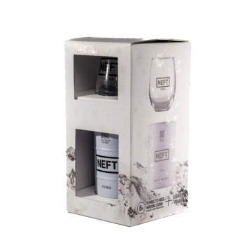 NEFT Vodka 0,7l + 1 db pohár Díszdobozban