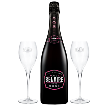 Luc Belaire Rare Rose Fantome Pezsgő (0,75L | 12,5%)  + Ajándék 2 db Belaire pezsgős pohár