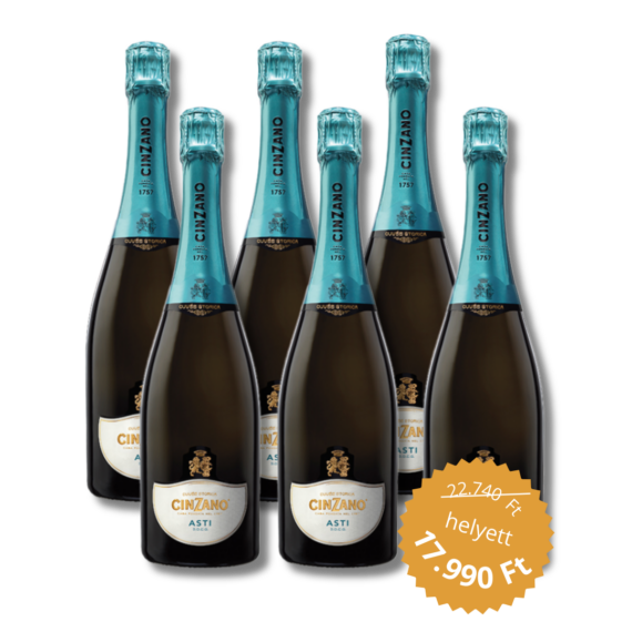 6 üveg  Cinzano Asti D.O.C.G.