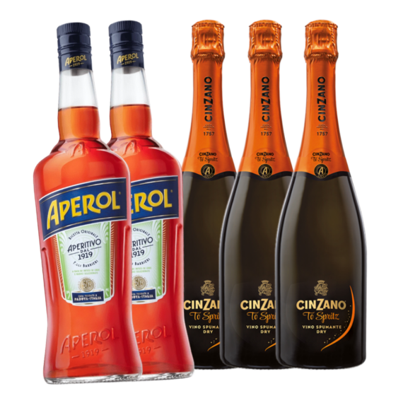 Kicsi Aperol Spritz Csomag (2x Aperol 0,7L + 3x Cinzano To Spritz 0,75L)