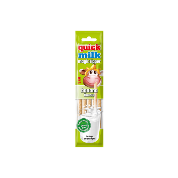 QUICK MILK ÍZESÍTETT SZÍVÓSZÁL banán (5X6 G)