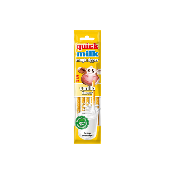 Quick Milk Ízesített Szívószál Vanília (5x6 g)