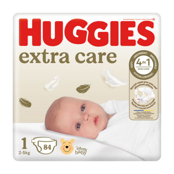 Huggies Extra Care Újszülött Pelenka 1 2-5kg