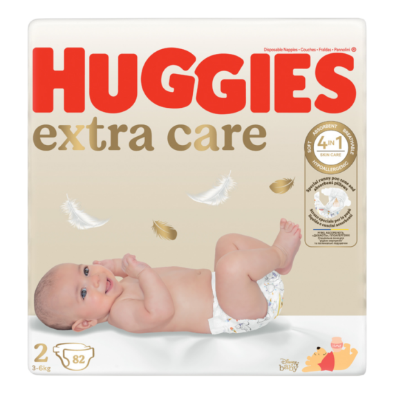 Huggies Extra Care Újszülött Pelenka 2  3-6 kg