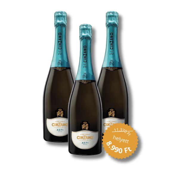 3 üveg Cinzano Asti D.O.C.G. 