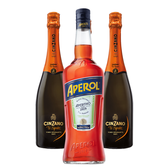 Aperol Spritz Csomag (Aperol 1l 1 üveg + Cinzano ToSpritz 0,75l 2 üveg)