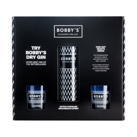 Bobby's gin ajándékcsomag 2 pohárral (0,7L | 42%)