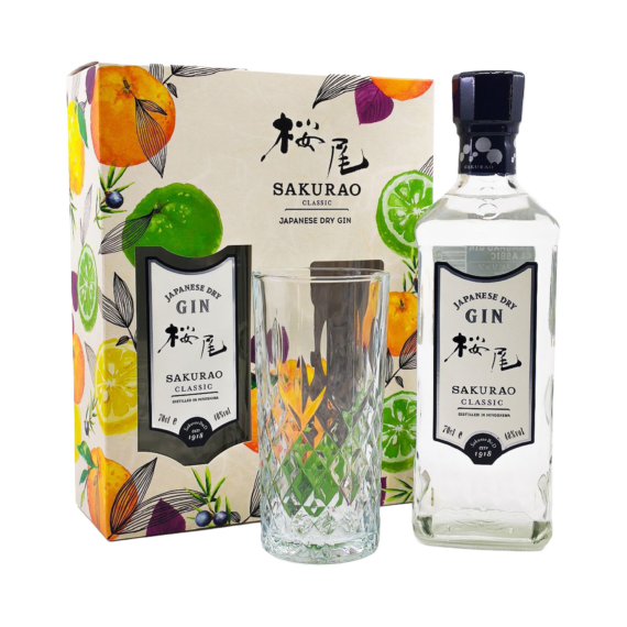 Sakurao Classic gin Ajándékcsomag Pohárral  (0,7L | 40%)