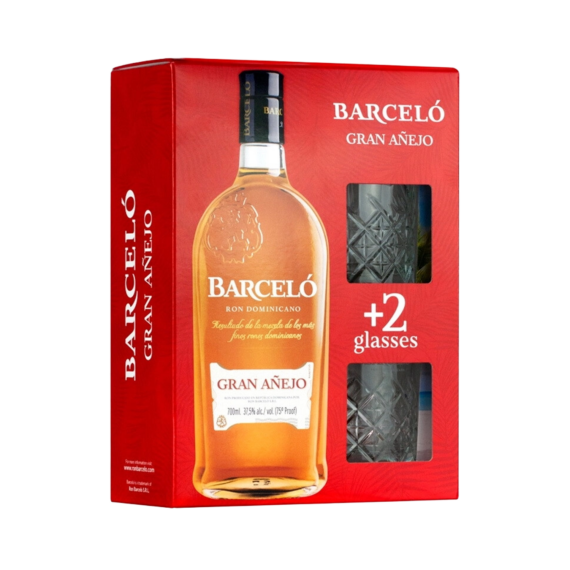 Barcelo Gran Anejo Rum (Díszdoboz+Pohár) (0,7L|37,5%)