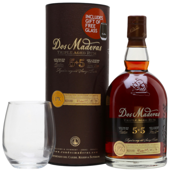 Dos Maderas PX 5+5 Years Rum (Díszdoboz+Pohár) (0,7L|40%)