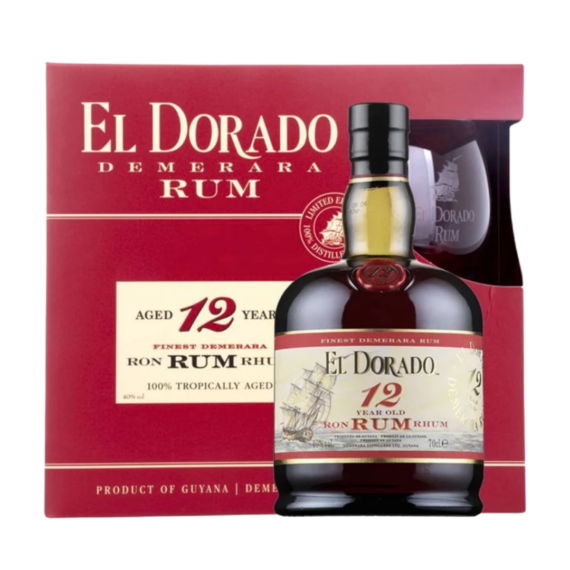 El Dorado 12 Years Rum (Díszdoboz + Pohár) (0,7L|40%)