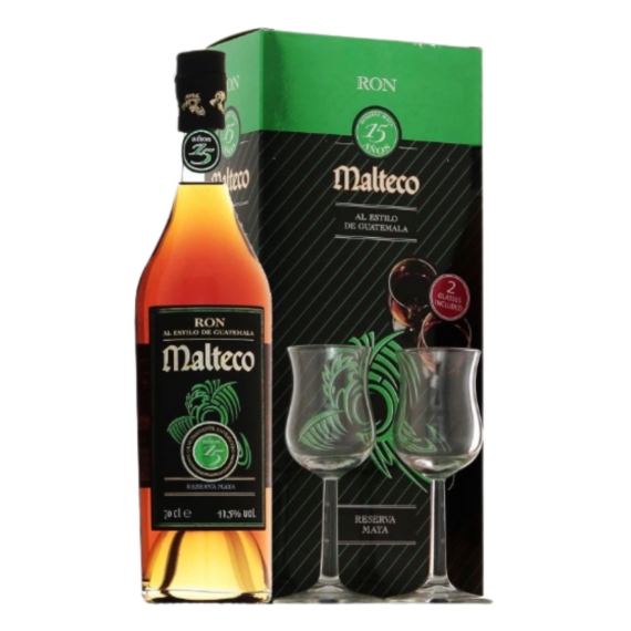 Malteco 15 Years Rum (Díszdoboz+2 Pohár) (0,7L|40%)