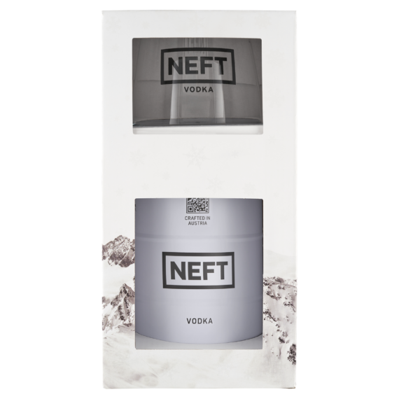 NEFT Vodka 0,7l + 1 db pohár Díszdobozban