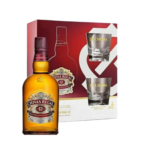 Chivas Regal 12 Years Whisky (DD+2 Pohár) (0,7L|40%)