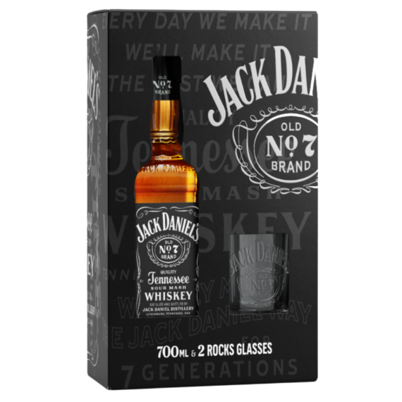 Jack Daniels Whiskey (DD+Pohár) (0,7L|40%)