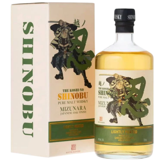 Shinobu Lightly Peated Pure Malt Mizunara Oak Finish Whisky (Díszdoboz) (0,7L|43%)