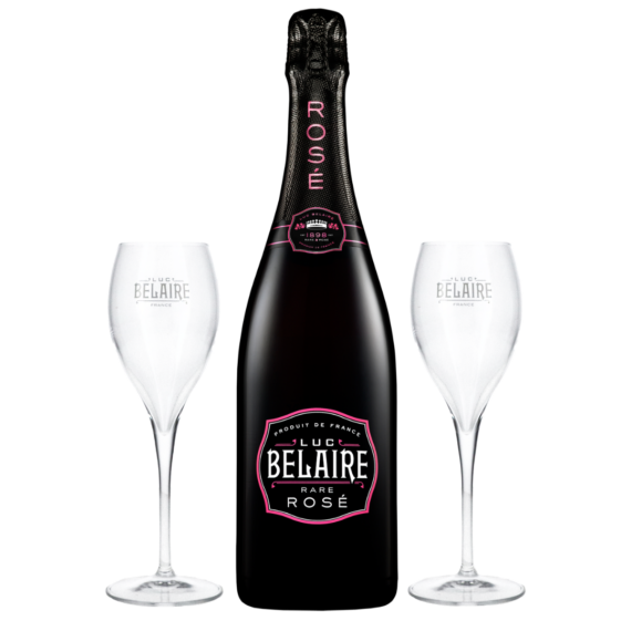 Luc Belaire Rare Rose Fantome Pezsgő (0,75L | 12,5%)  + Ajándék 2 db Belaire pezsgős pohár